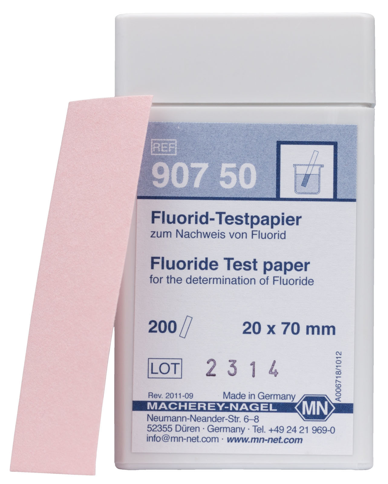 Fluoride Test Paper