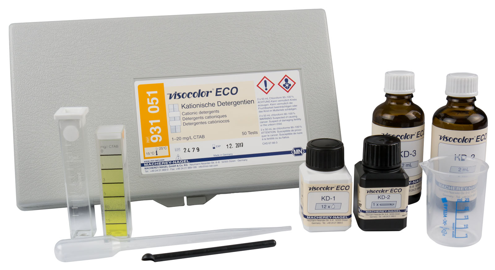 VISOCOLOR® ECO Detergents (Cationic) Test Kit