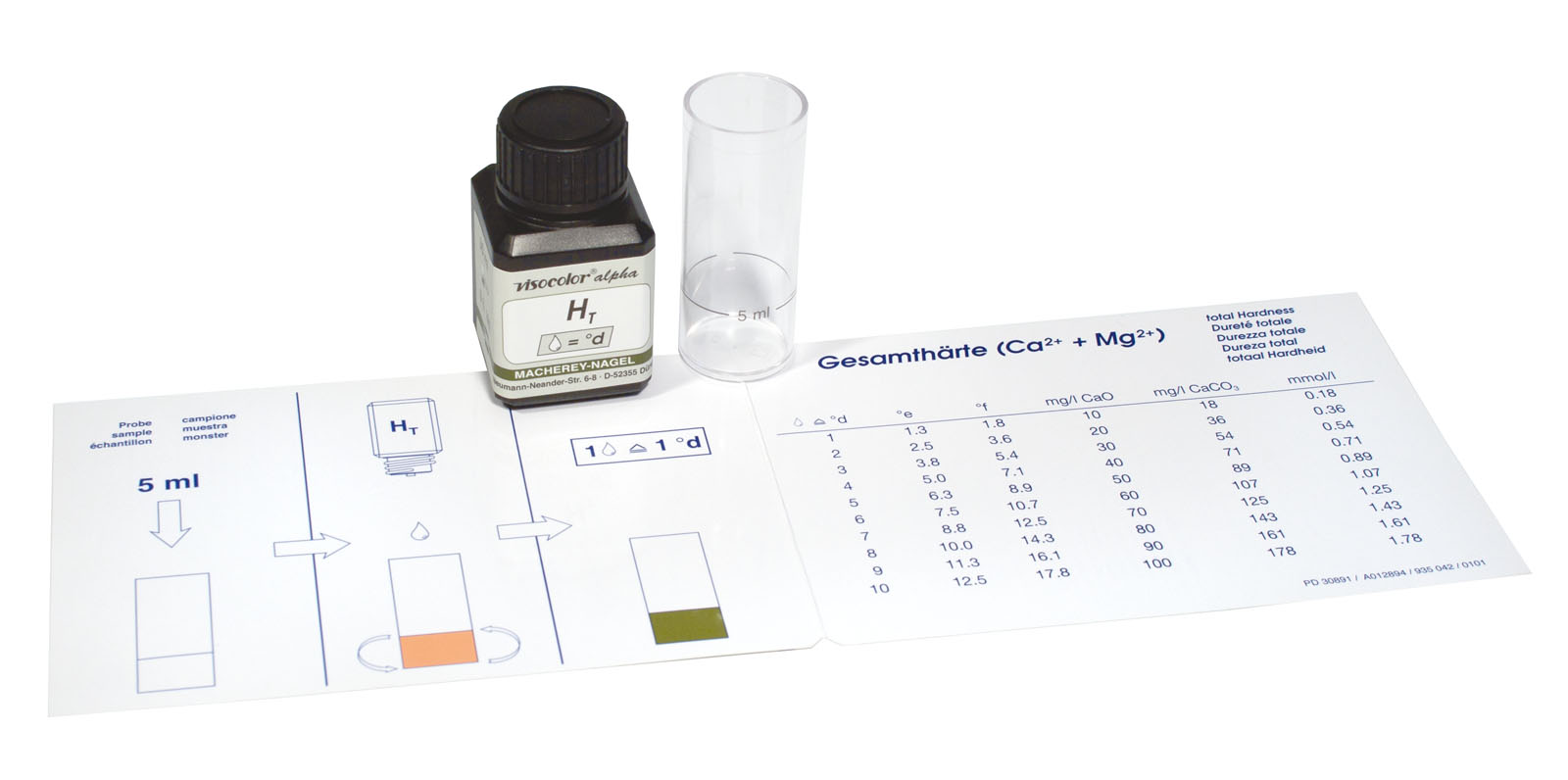 VISOCOLOR® alpha Total Hardness Test Kit